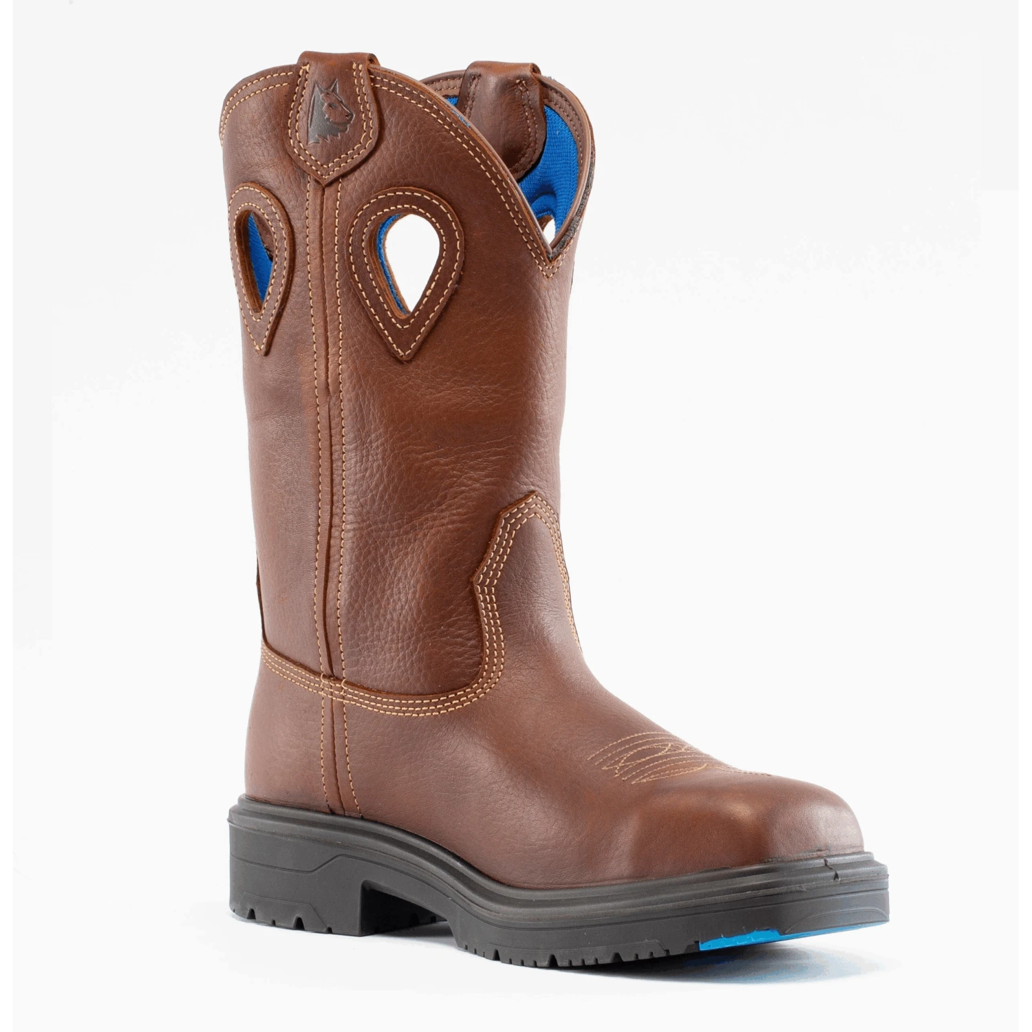 Steel Blue Men's Blue Heeler Steel Toe WP Western Work Boot - Brown - 813945 3 Steel Blue Men's Blue Heeler Steel Toe WP Western Work Boot - Brown - 813945