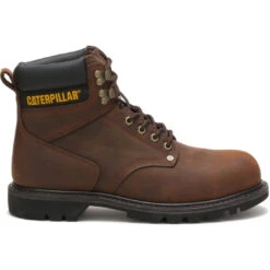 CAT Men's Second Shift Steel Toe Work Boot - Dark Brown - P89586 -Rocky Shop CATM P89586 100219 F11 000
