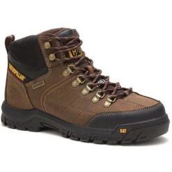 CAT Men's Threshold Steel Toe WP SR Work Boot - Brown - P90935