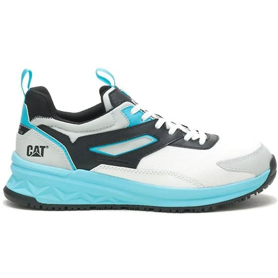 CAT Men's Streamline Runner CCT Slip Resist Work Shoe -White/Blue- P91492 4 CAT Men's Streamline Runner CCT Slip Resist Work Shoe -White/Blue- P91492 - Image 2