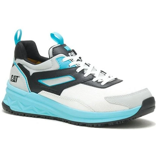 CAT Men's Streamline Runner CCT Slip Resist Work Shoe -White/Blue- P91492 3 CAT Men's Streamline Runner CCT Slip Resist Work Shoe -White/Blue- P91492
