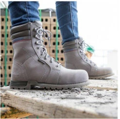 CAT Women's Echo Waterproof Steel Toe Work Boot - Grey - P90565 -Rocky Shop CAT OnFoot Work 0009 P90565