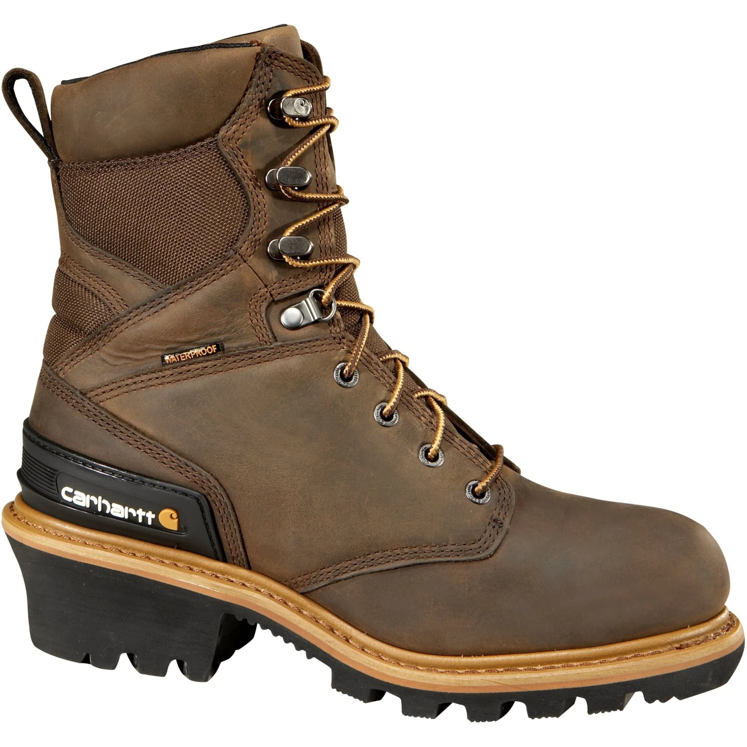 Carhartt Men's 8" Comp Toe WP Logger Work Boots - Brown - CML8360 7 Carhartt Men's 8" Comp Toe WP Logger Work Boots - Brown - CML8360 - Image 5