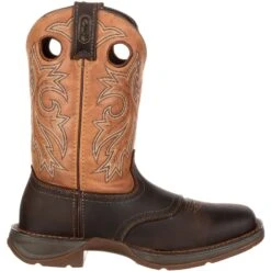 Durango Men's Rebel 11" Steel Toe WP Western Boot- Brown/Tan- DB019 -Rocky Shop DB019 profile