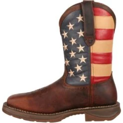 Durango Men's Rebel 11" Steel Toe Western Flag Boot - Brown - DB020 -Rocky Shop DB020 instep profile