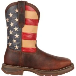 Durango Men's Rebel 11" Steel Toe Western Flag Boot - Brown - DB020 -Rocky Shop DB020 profile