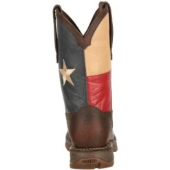 Durango Men's Rebel Steel Toe Western Flag Boot - Brown - DB021 -Rocky Shop DB021 back