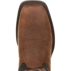 Durango Men's Rebel 12" Square Toe Pull-On Western Boot Chocolate DDB0135 -Rocky Shop DDB0135 birdseye