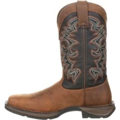 Durango Men's Rebel 12" Square Toe Pull-On Western Boot Chocolate DDB0135 -Rocky Shop DDB0135 instep profile
