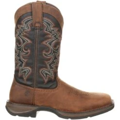 Durango Men's Rebel 12" Square Toe Pull-On Western Boot Chocolate DDB0135 -Rocky Shop DDB0135 profile