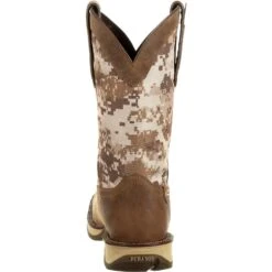 Durango Men's Rebel 12" Square Toe Pull-On Western Boot- Brown DDB0166 -Rocky Shop DDB0166 back