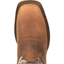 Durango Men's Rebel 12" Square Toe Pull-On Western Boot- Brown DDB0166 -Rocky Shop DDB0166 birdseye