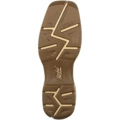 Durango Men's Rebel 12" Square Toe Pull-On Western Boot- Brown DDB0166 -Rocky Shop DDB0166 outsole