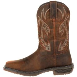 Durango Men's Workhorse 11" Steel Toe Western Work Boot- Brown- DDB0202 11 Durango Men's Workhorse 11" Steel Toe Western Work Boot- Brown- DDB0202 -Rocky Shop DDB0202 instep profile
