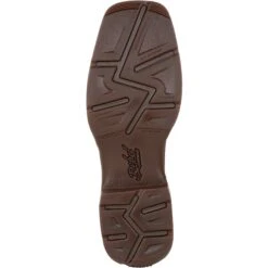 Durango Men's Rebel Army Green USA Print 12" Square Toe Western Boot -Rocky Shop DDB0313 outsole