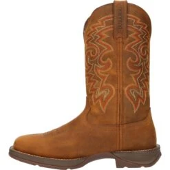 Durango Men's Rebel™ 12" Square Toe WP Western Boot - Russet - DDB0361 -Rocky Shop DDB0361 instep profile