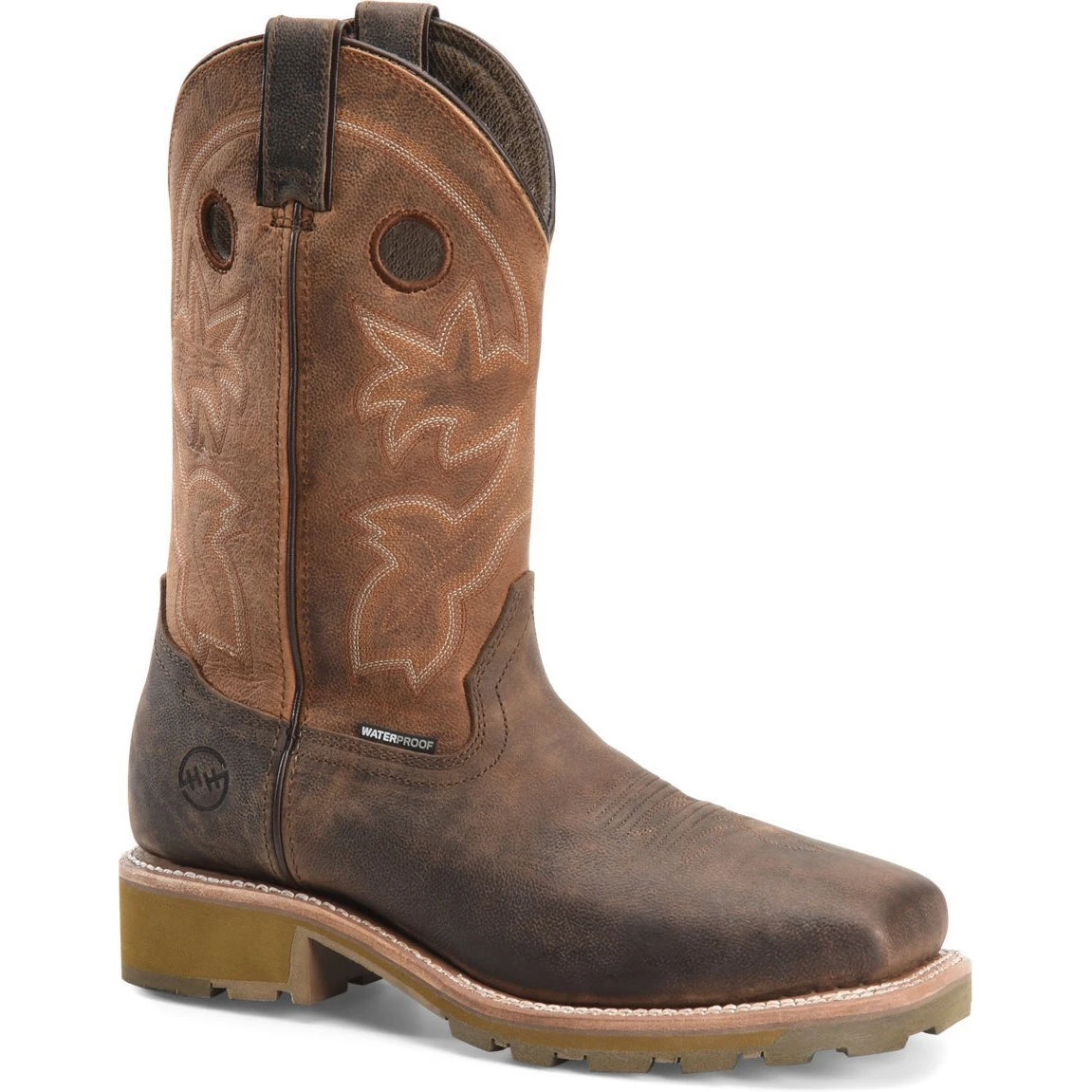 Double H Men's Abner 12" Comp Toe WP Western Work Boot- Brown - DH5353 3 Double H Men's Abner 12" Comp Toe WP Western Work Boot- Brown - DH5353