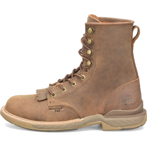 Double H Men's Raid 8" Slip Resist U Toe Lacer Work Boot -Brown- DH5394 4 Double H Men's Raid 8" Slip Resist U Toe Lacer Work Boot -Brown- DH5394 - Image 2
