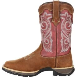 Durango Women's Lady Rebel 10" Sqr Toe Western Boot- Rusty Red- DRD0349 -Rocky Shop DRD0349 instep profile