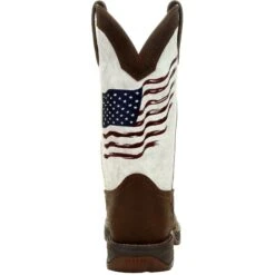 Durango Women's Lady Rebel Distressed Flag 11" Square Toe Western Boot DRD0394 -Rocky Shop DRD0394 back