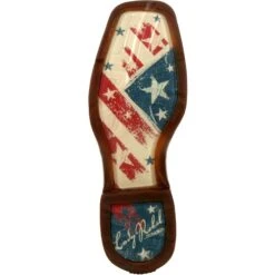 Durango Women's Lady Rebel Distressed Flag 11" Square Toe Western Boot DRD0394 -Rocky Shop DRD0394 outsole