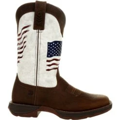 Durango Women's Lady Rebel Distressed Flag 11" Square Toe Western Boot DRD0394 -Rocky Shop DRD0394 profile