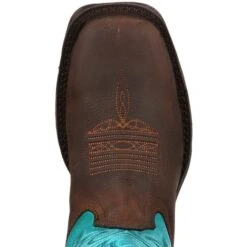 Durango Women's Lady Rebel 10" Steel Toe Western Boot- Brown - DWRD022 -Rocky Shop DWRD022 birdseye