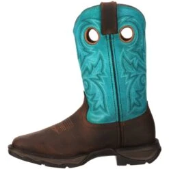 Durango Women's Lady Rebel 10" Steel Toe Western Boot- Brown - DWRD022 -Rocky Shop DWRD022 instep profile