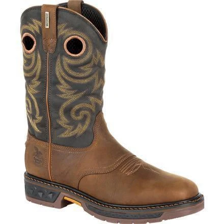 Georgia Men's Carbo-Tec LT 11" Pull-On WP Western Boot -Brown- GB00266 3 Georgia Men's Carbo-Tec LT 11" Pull-On WP Western Boot -Brown- GB00266