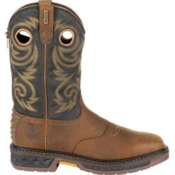 Georgia Men's Carbo-Tec LT 11" Pull-On WP Western Boot -Brown- GB00266 13 Georgia Men's Carbo-Tec LT 11" Pull-On WP Western Boot -Brown- GB00266 -Rocky Shop GB00266 3