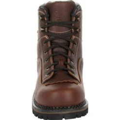 Georgia Men's Amp LT Low-Heel Logger 6" WP Work Boot - Brown - GB00270 -Rocky Shop GB00270 4