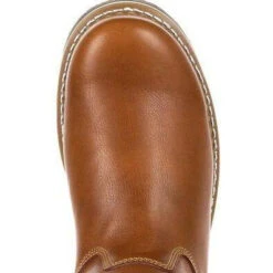 Georgia Men's AMP LT Wedge Pull-On Soft Toe Work Boot - Brown - GB00349 -Rocky Shop GB00349 7