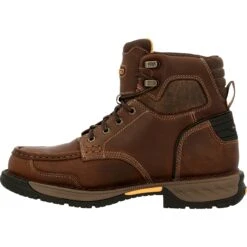 Georgia Men's Athens 360 5" Soft Toe WP Work Boot - Brown - GB00439 -Rocky Shop GB00439 instep profile