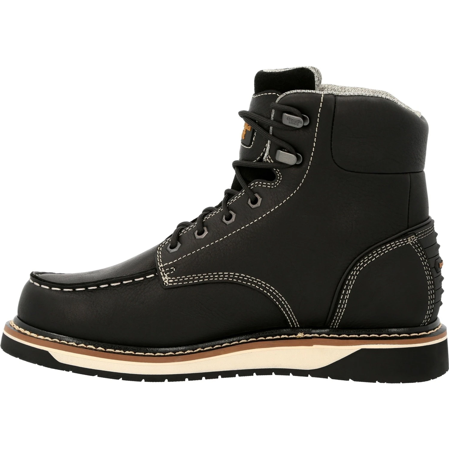 Georgia Men's AMP LT Wedge 6" Moc Toe WP Work Boot - Black - GB00475 6 Georgia Men's AMP LT Wedge 6" Moc Toe WP Work Boot - Black - GB00475 - Image 4