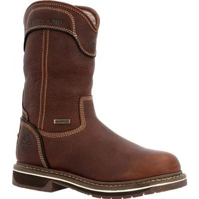 Georgia Women's Amp Lt Edge 10" WP Pull On Work Boot -Brown- GB00516 3 Georgia Women's Amp Lt Edge 10" WP Pull On Work Boot -Brown- GB00516