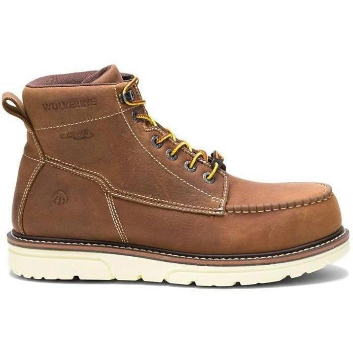 Wolverine Men's I-90 Durashock 6" Comp Toe WP Wedge Work Boot - Tan - W201097 4 Wolverine Men's I-90 Durashock 6" Comp Toe WP Wedge Work Boot - Tan - W201097 - Image 2