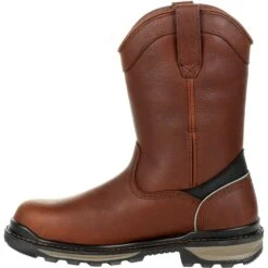 Rocky Men's Rams Horn 10" Comp Toe WP Pull-On Work Boot- Brown- RKK0315 11 Rocky Men's Rams Horn 10" Comp Toe WP Pull-On Work Boot- Brown- RKK0315 -Rocky Shop RKK0315 instep profile