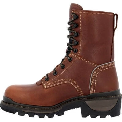 Rocky Men's Rams Horn Logger 9" WP 400G Comp Toe Work Boot Brown RKK0396 5 Rocky Men's Rams Horn Logger 9" WP 400G Comp Toe Work Boot Brown RKK0396 - Image 3