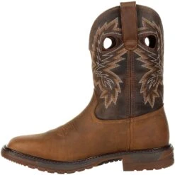 Rocky Men's Original Ride FLX 11" Sqr Toe WP Western Work Boot- RKW0336 -Rocky Shop RKW0336 instep profile