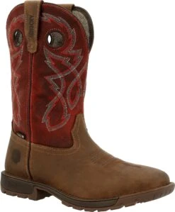 Rocky Men's Legacy 32 10" Steel Toe WP Western Work Boot- Tan- RKW0341