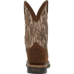 Rocky Men's Long Range 11" Square Toe WP Western Work Boot - RKW0358 11 Rocky Men's Long Range 11" Square Toe WP Western Work Boot - RKW0358 -Rocky Shop RKW0358 back