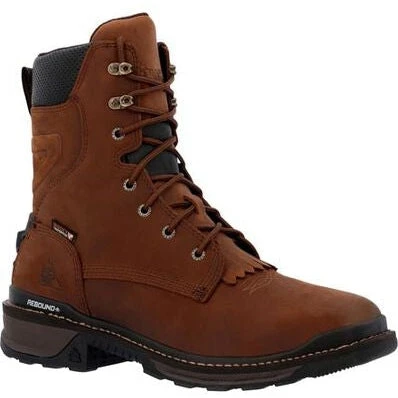Rocky Men's Rams Horn 9" Comp Toe WP Western Work Boot -Brown- RKW0407 3 Rocky Men's Rams Horn 9" Comp Toe WP Western Work Boot -Brown- RKW0407