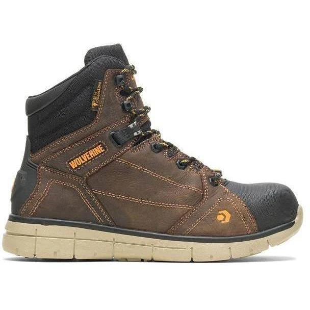 Wolverine Men's Rigger EPX 6" Safety Toe WP Wedge Work Boot Brown - W10797 4 Wolverine Men's Rigger EPX 6" Safety Toe WP Wedge Work Boot Brown - W10797 - Image 2