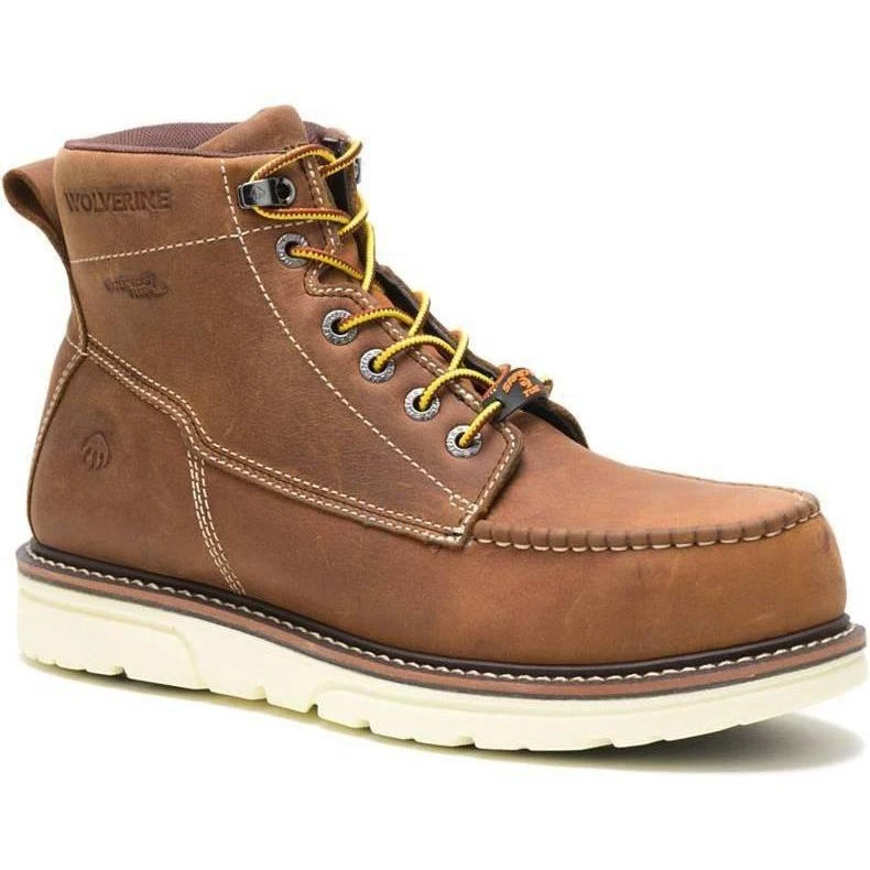 Wolverine Men's I-90 Durashock 6" Comp Toe WP Wedge Work Boot - Tan - W201097 3 Wolverine Men's I-90 Durashock 6" Comp Toe WP Wedge Work Boot - Tan - W201097