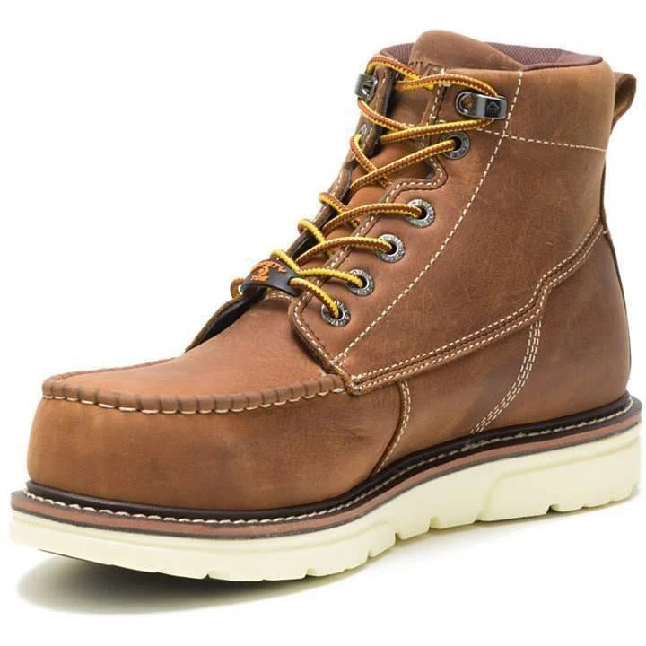 Wolverine Men's I-90 Durashock 6" Comp Toe WP Wedge Work Boot - Tan - W201097 6 Wolverine Men's I-90 Durashock 6" Comp Toe WP Wedge Work Boot - Tan - W201097 - Image 4