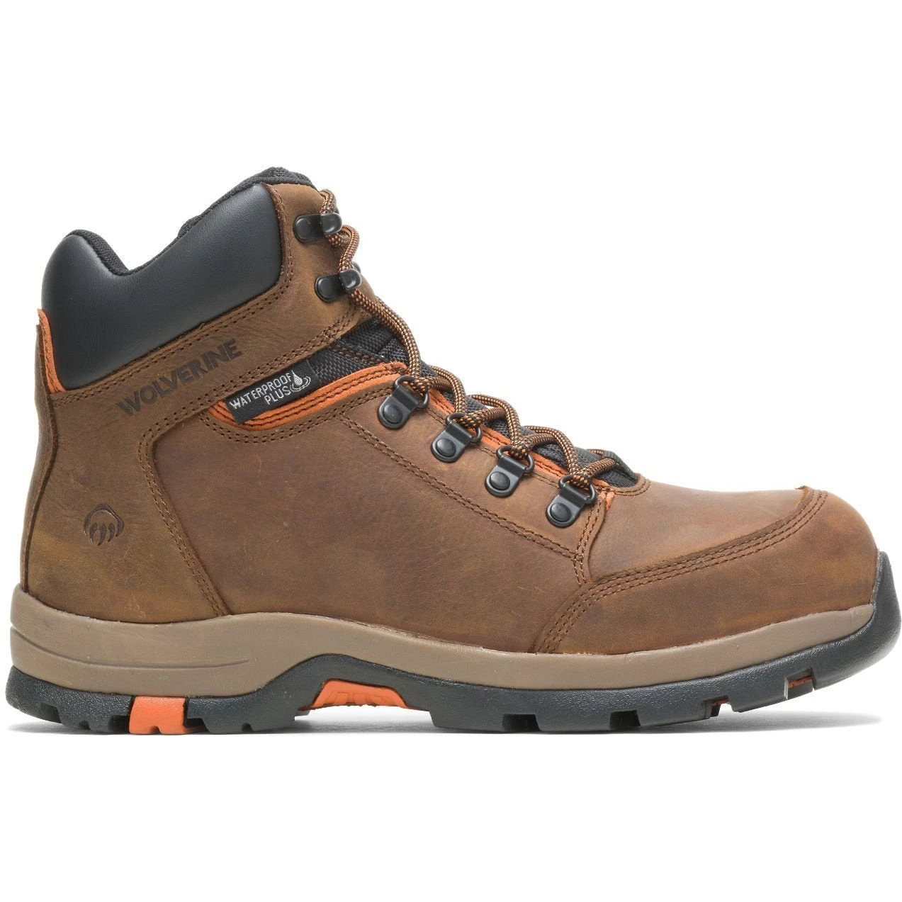 Wolverine Men's Grayson Mid Steel Toe WP Work Boot - Brown - W211043 4 Wolverine Men's Grayson Mid Steel Toe WP Work Boot - Brown - W211043 - Image 2