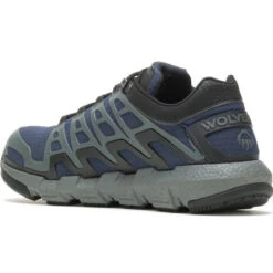 Wolverine Men's Rev Vent Durashocks Safety Toe Work Shoe -Navy- W211176 -Rocky Shop WBSM W211176 031821 S22 225