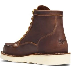 Danner Men's Bull Run USA Made 6" Moc Steel Toe Work Boot Brown 15564 -Rocky Shop danner mens bull run usa made 6 moc steel toe work boot brown 15564 2