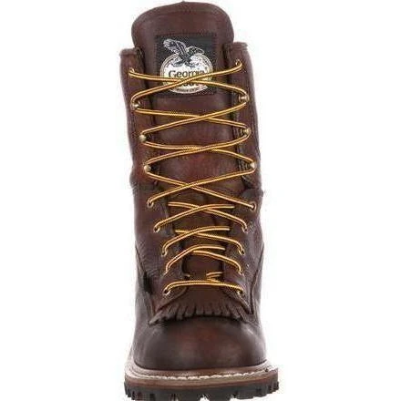 Georgia Men's 8" Steel Toe Waterproof Logger Work Boot - Brown - G7313 6 Georgia Men's 8" Steel Toe Waterproof Logger Work Boot - Brown - G7313 - Image 4
