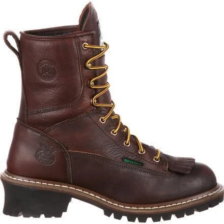 Georgia Men's 8" Steel Toe Waterproof Logger Work Boot - Brown - G7313 4 Georgia Men's 8" Steel Toe Waterproof Logger Work Boot - Brown - G7313 - Image 2